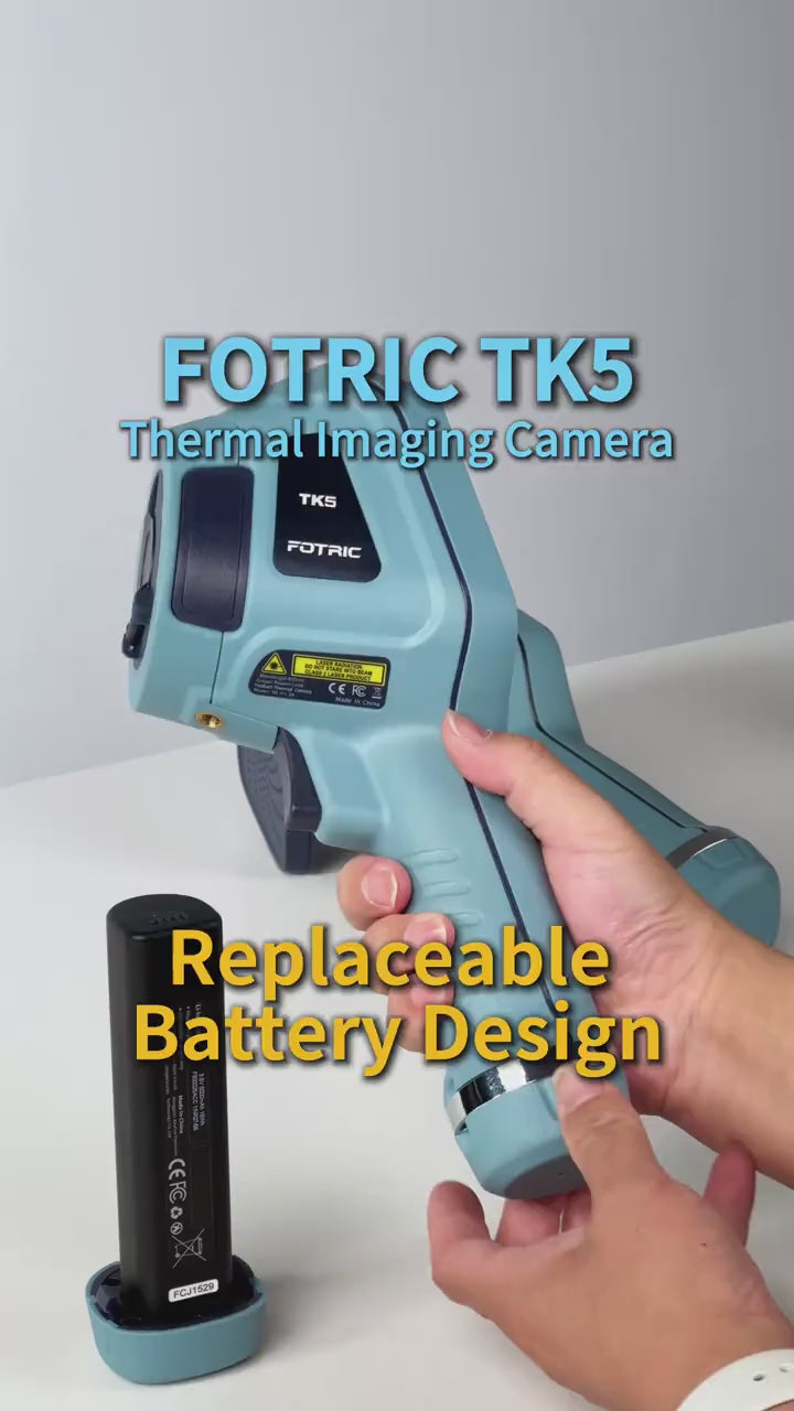 FOTRIC replacement Li-ion battery for TD2 and TK Series thermal and acoustic imaging cameras, 3.6V 5000mAh rechargeable industrial battery
